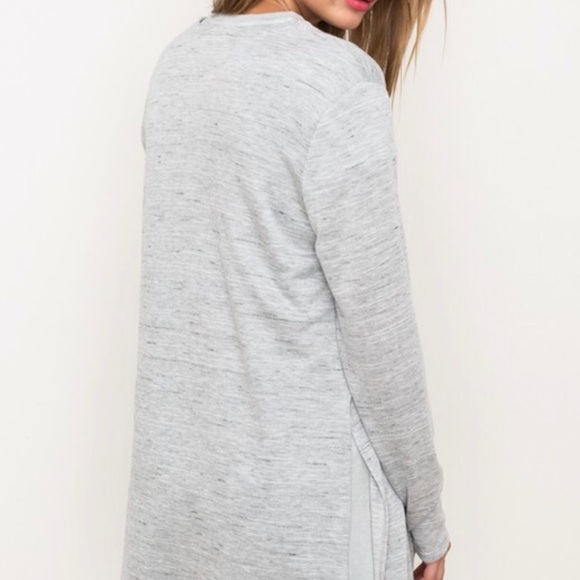 Heather Grey Cardigan Sweater - Picture 4 of 8